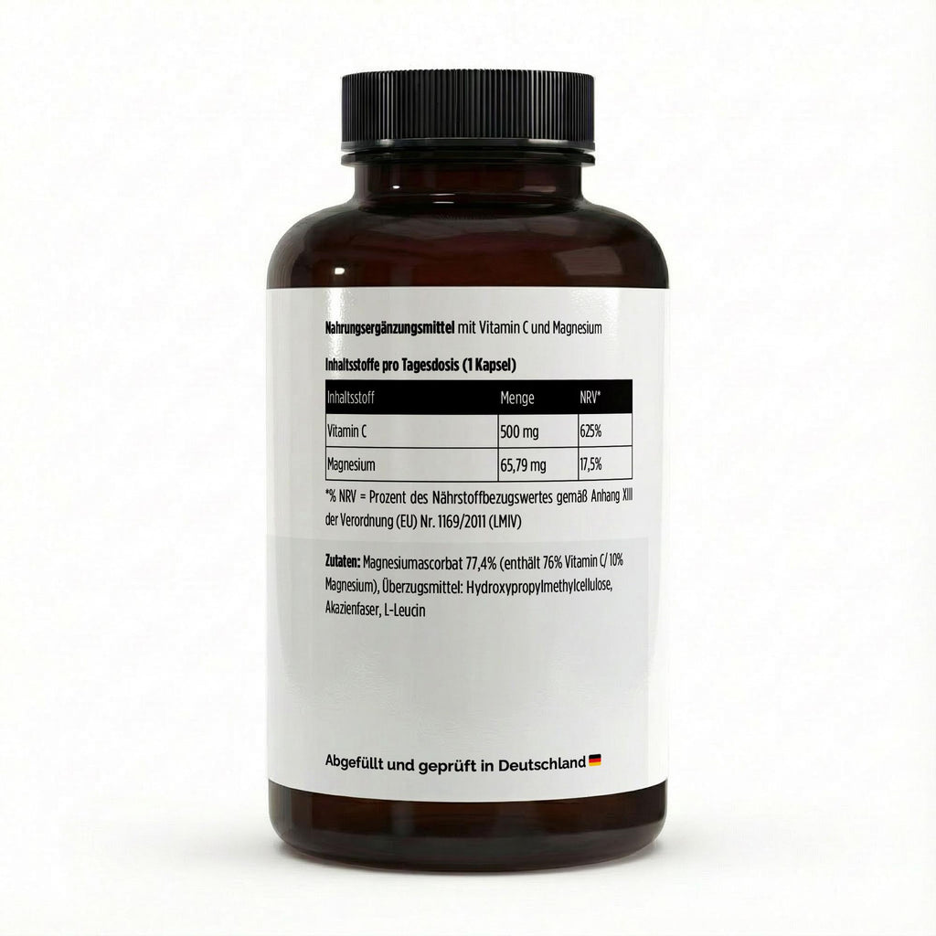 Bufret Vitamin C 500 mg + Magnesium — 240 kapsler