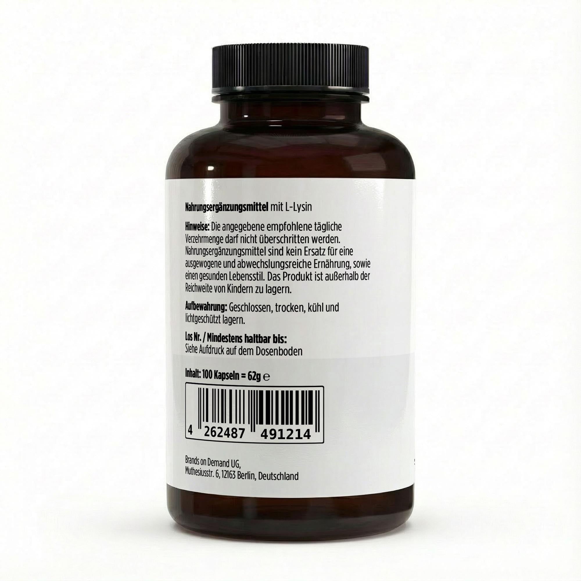 L-Lysin — 100 kapsler
