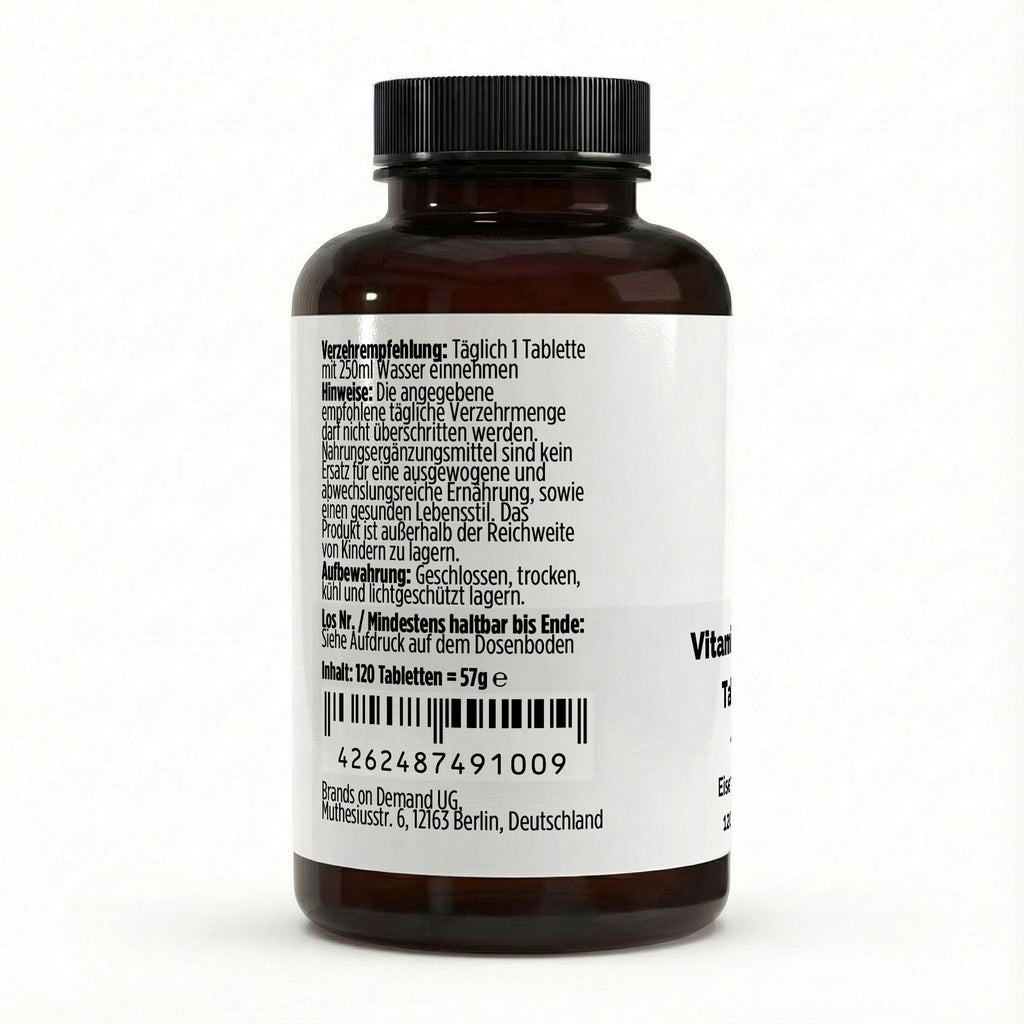 Jern + Vitamin C — 120 veganske tabletter