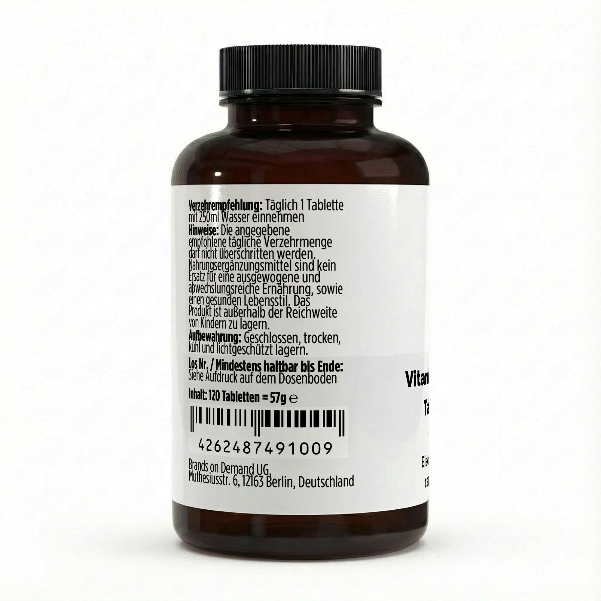 Jern + Vitamin C — 120 veganske tabletter